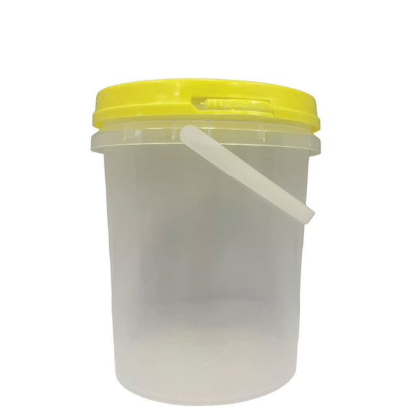 Bulk 10 x 1.2L Honey Bucket with Lid - 1.5Kg Clear Tamper
