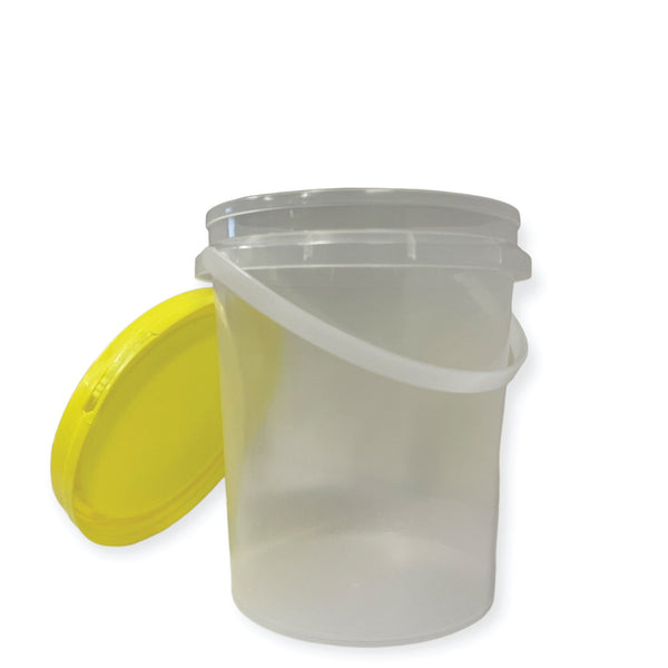 Bulk 10 x 1.2L Honey Bucket with Lid - 1.5Kg Clear Tamper