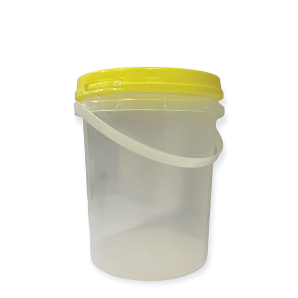 Bulk 10 x 1.2L Honey Bucket with Lid - 1.5Kg Clear Tamper
