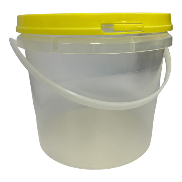 Bulk 10 x 2.2L Honey Bucket with Lid - 3Kg Clear Tamper