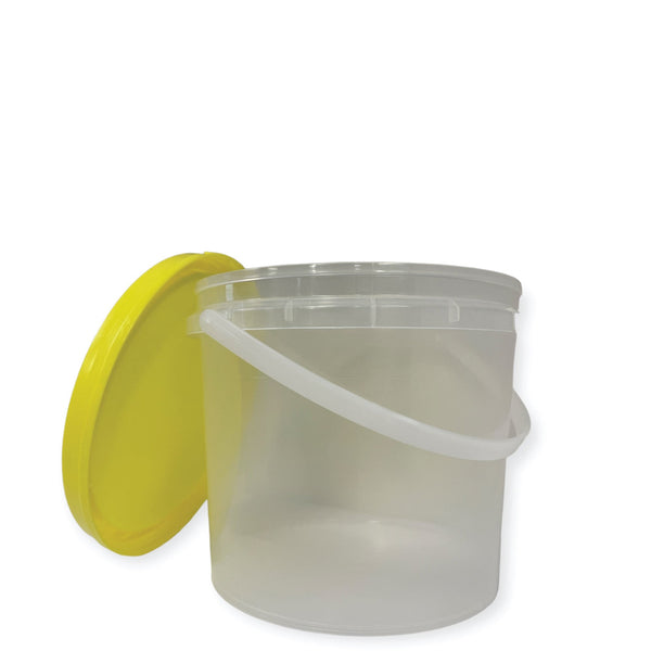 Bulk 10 x 2.2L Honey Bucket with Lid - 3Kg Clear Tamper