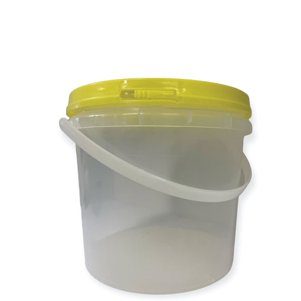 Bulk 10 x 2.2L Honey Bucket with Lid - 3Kg Clear Tamper