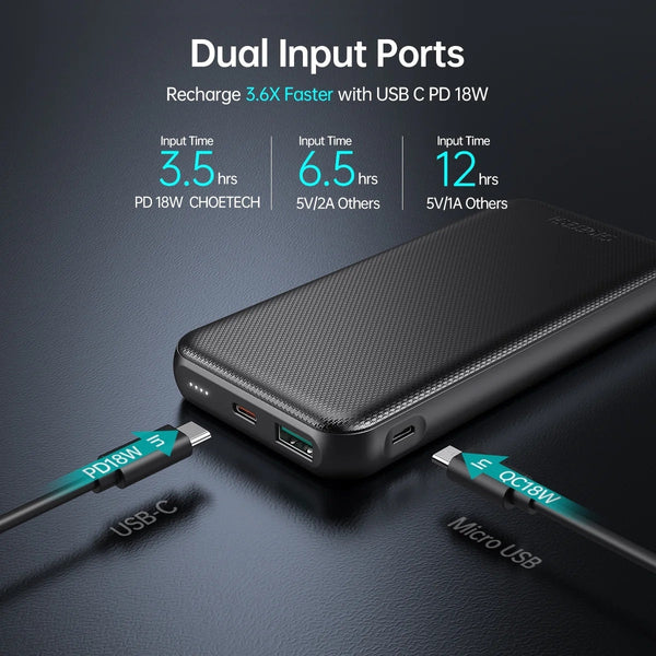 CHOETECH B627 10000mAh PD18W Power Bank - Electronics >