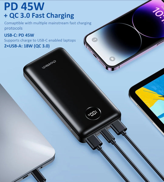 CHOETECH B653 PD45W 20000mAh Power Bank - Electronics >