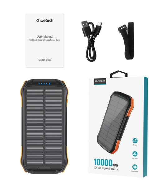 CHOETECH B659 10000mAh Solar Power Bank - Electronics >