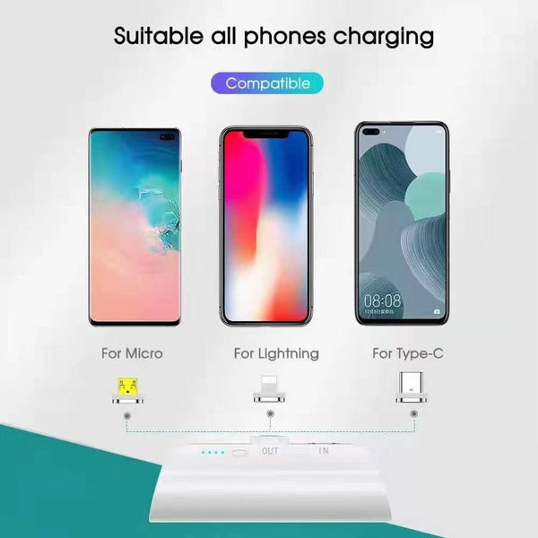 CHOETECH B660-WH 3000mAh Mini Power Bank with 3 Magnetic