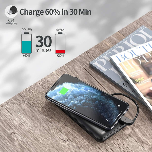 CHOETECH B688-BK 10000mAh MFi Certified PD18W Power Bank