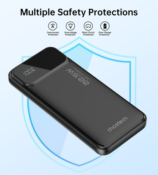 CHOETECH B728 10000mAh Power Bank PD22.5W with Digital