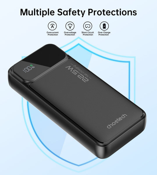 CHOETECH B729 20000mAh Power Bank PD22.5W with Digital
