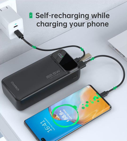 CHOETECH B731 40000mAh Power Bank PD22.5W with Digital
