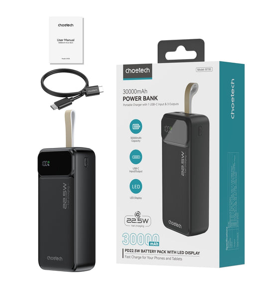 CHOETECH B731 40000mAh Power Bank PD22.5W with Digital