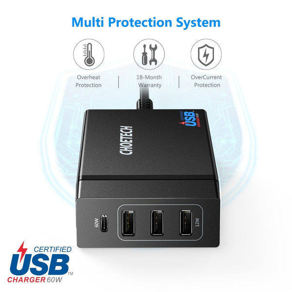 CHOETECH PD72 Power Delivery Charger - Electronics >