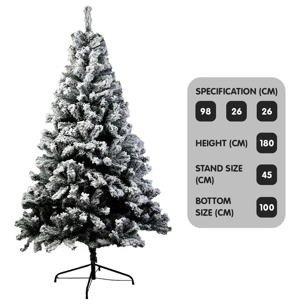 Christabelle Snow-Tipped Artificial Christmas Tree 1.8m