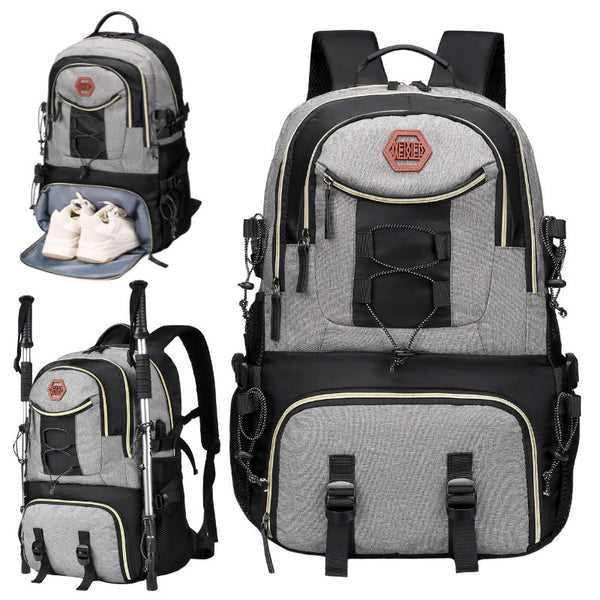 Dark Grey Stylish Large Capacity Backpack - Water-Resistant
