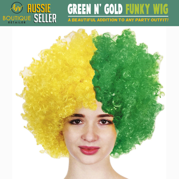DELUXE AUSSIE AFRO WIG Costume Party Fancy Curly Hair Disco
