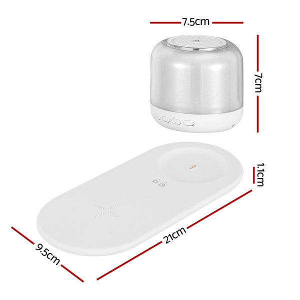 Devanti 3 in 1 Wireless Charger 15W Fast Charging RGB Light