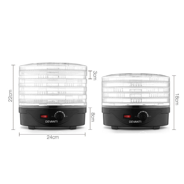 Devanti 5 Trays Food Dehydrator Fruit Dehydrators Pet Beef