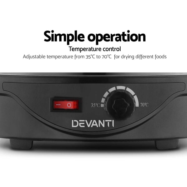 Devanti 5 Trays Food Dehydrator Fruit Dehydrators Pet Beef