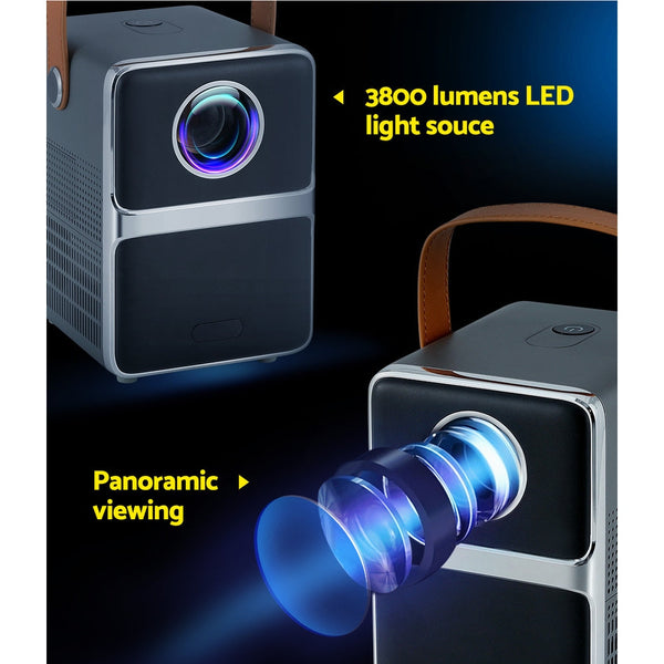 Devanti Portable Mini Video Projector 4K Wifi Home Theater
