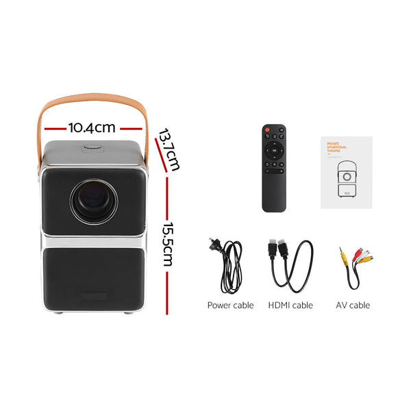 Devanti Portable Mini Video Projector 4K Wifi Home Theater
