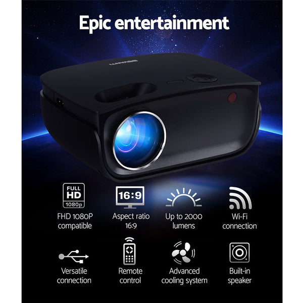 Devanti Portable Mini Video Projector Wifi 1080P Home
