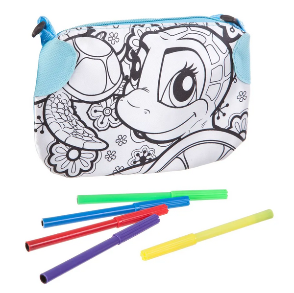 DIY Funbox Colour-In Pencil Case with 4 Markers - Home &