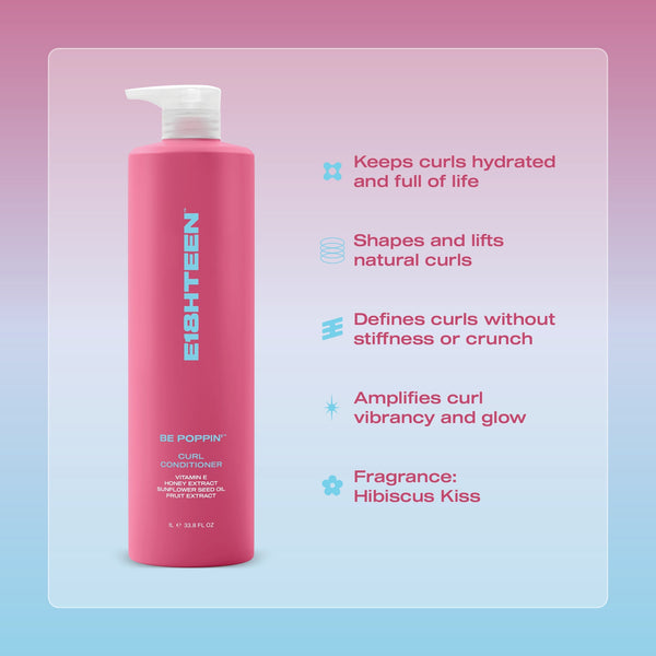 E18HTEEN Be Poppin’ Curl Conditioner 1L - Hair Care