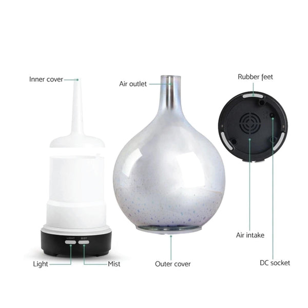 Essential Oil Aroma Diffuser - Mirror 3D Fireworks