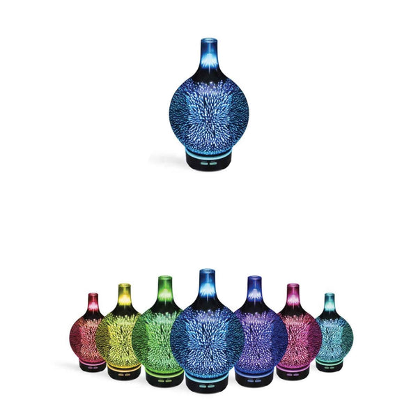 Essential Oil Aroma Diffuser - Mirror 3D Fireworks