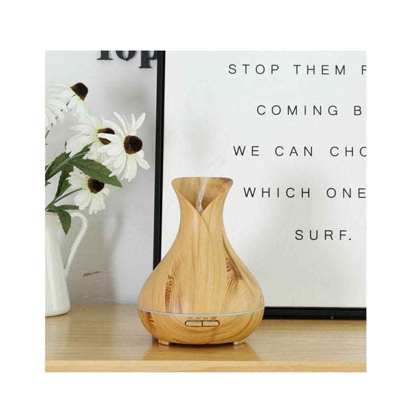 Essential Oil Aroma Diffuser Tulip Light Wood Colour