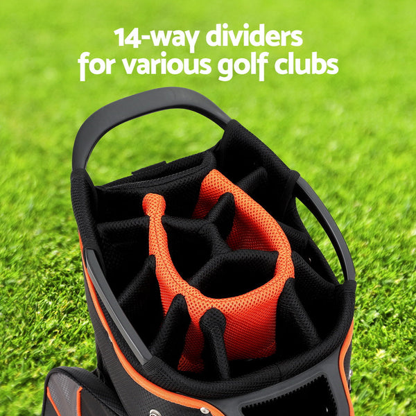 Everfit 14 Ways Dividers Golf Bag Stand Insulated Carry Bag