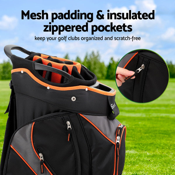 Everfit 14 Ways Dividers Golf Bag Stand Insulated Carry Bag