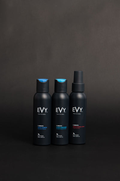 EVY Professional E Smooth Hydra Travel Essentials Kit — Shampoo, Conditioner and Thermal Spray 3x100ml