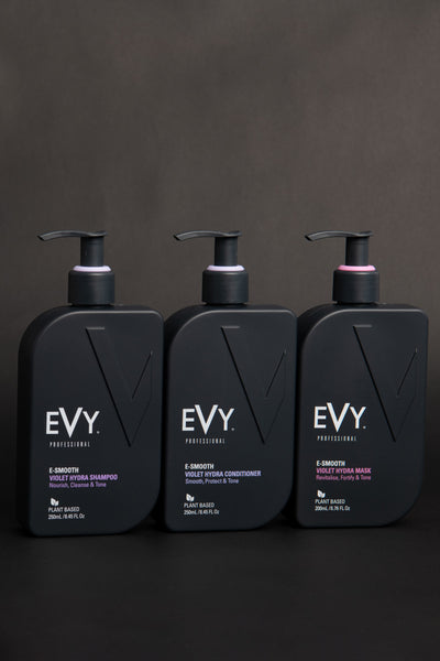 EVY Professional E Smooth Violet Hydra Trio — Shampoo, Conditioner and Mask for Blonde Hair