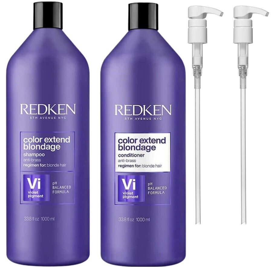 REDKEN COLOR EXTEND BLONDAGE SHAMPOO 1 LITRE AND CONDITIONER 1 LITRE WITH PUMPS