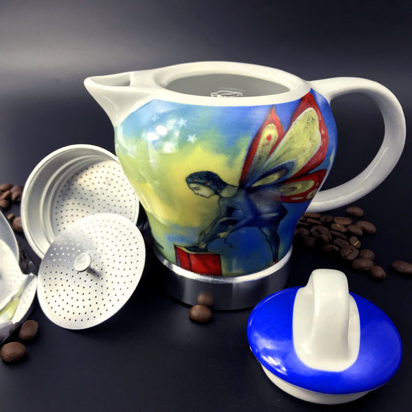 Fairy Vintage Porcelain Ceramic Italian Stove Top Espresso