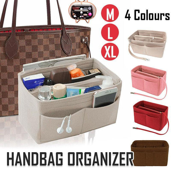 Felt Handbag Organizer Insert with Multiple Pockets
