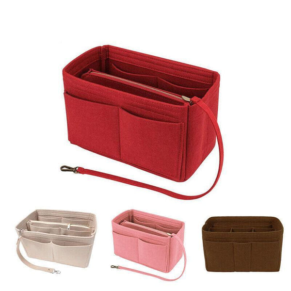 Felt Handbag Organizer Insert with Multiple Pockets