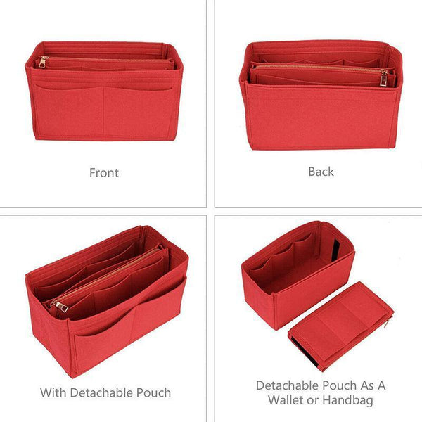 Felt Handbag Organizer Insert with Multiple Pockets