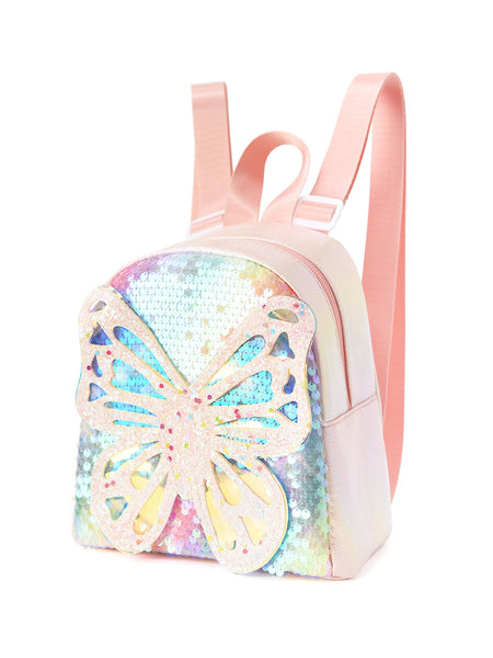 Glitter Butterfly Sequin Backpack - Sparkling Small