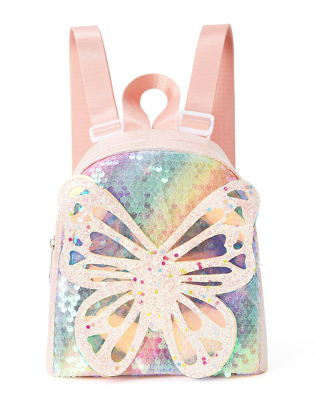 Glitter Butterfly Sequin Backpack - Sparkling Small