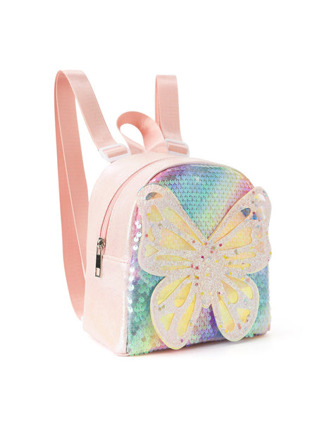 Glitter Butterfly Sequin Backpack - Sparkling Small