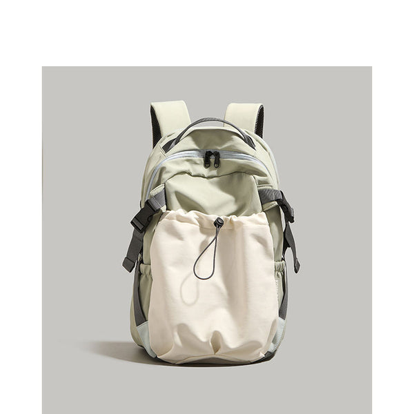 Green Minimalist Laptop Backpack Large Capacity 43cm