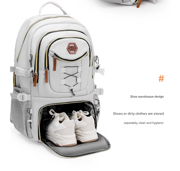 Green Stylish Large Capacity Backpack - Water-Resistant