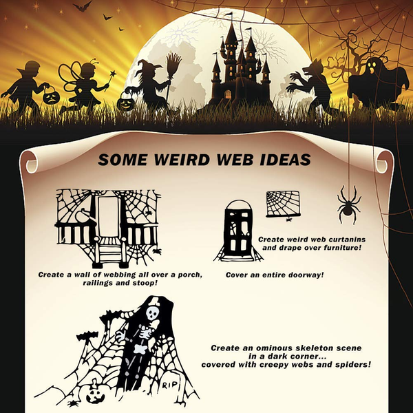 HALLOWEEN STRETCHABLE SPIDER WEB Spooky Decoration