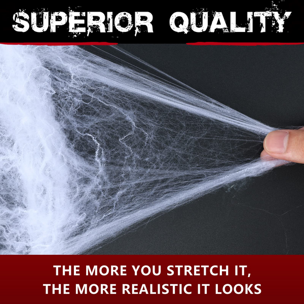 HALLOWEEN STRETCHABLE SPIDER WEB Spooky Decoration