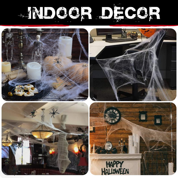 HALLOWEEN STRETCHABLE SPIDER WEB Spooky Decoration