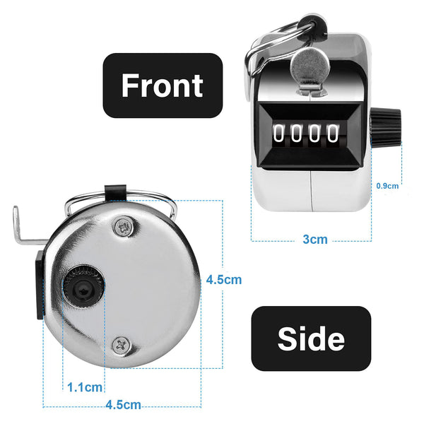Hand Tally Counter 4-Digit Lap Counters Clicker Pitch