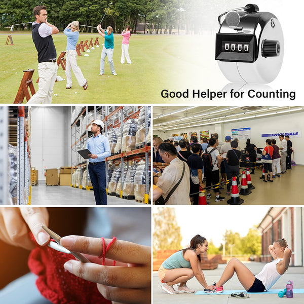 Hand Tally Counter 4-Digit Lap Counters Clicker Pitch