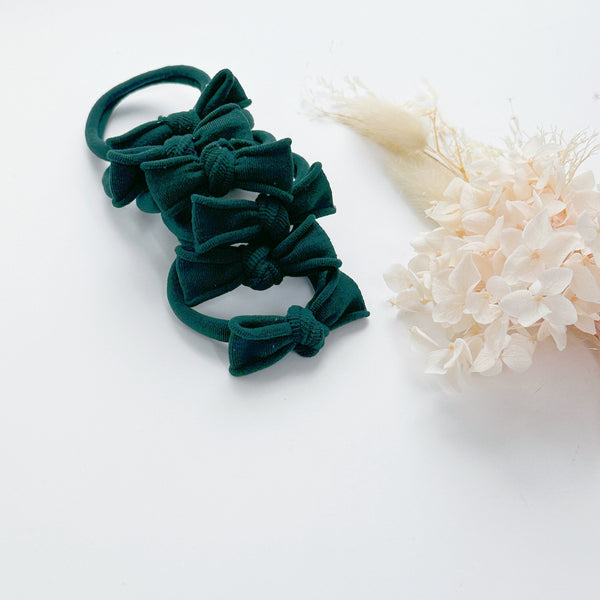 Handmade Simple Bows - School colours - Bottle Green - 3